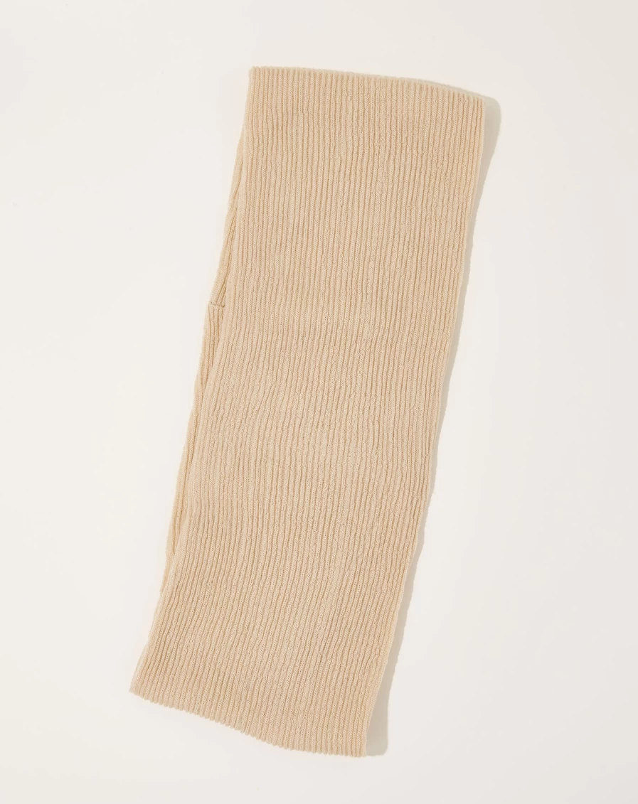 Nishiguchi Kutsushita Merino Wool Snood Scarf in Beige - Warm & Soft Winter Accessory