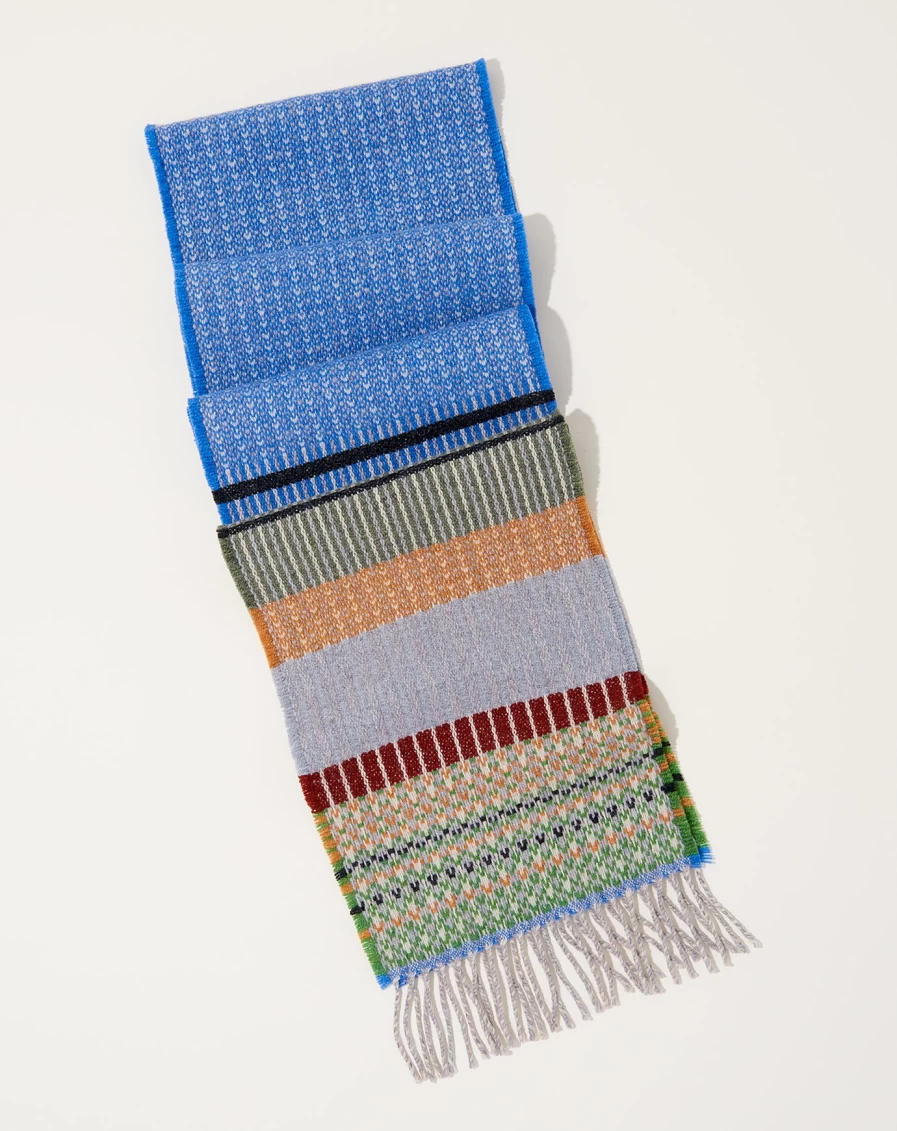 Wallace Sewell Blue Anouilh Scarf - Lightweight Diffusion Wrap - Luxury Fashion Accessory