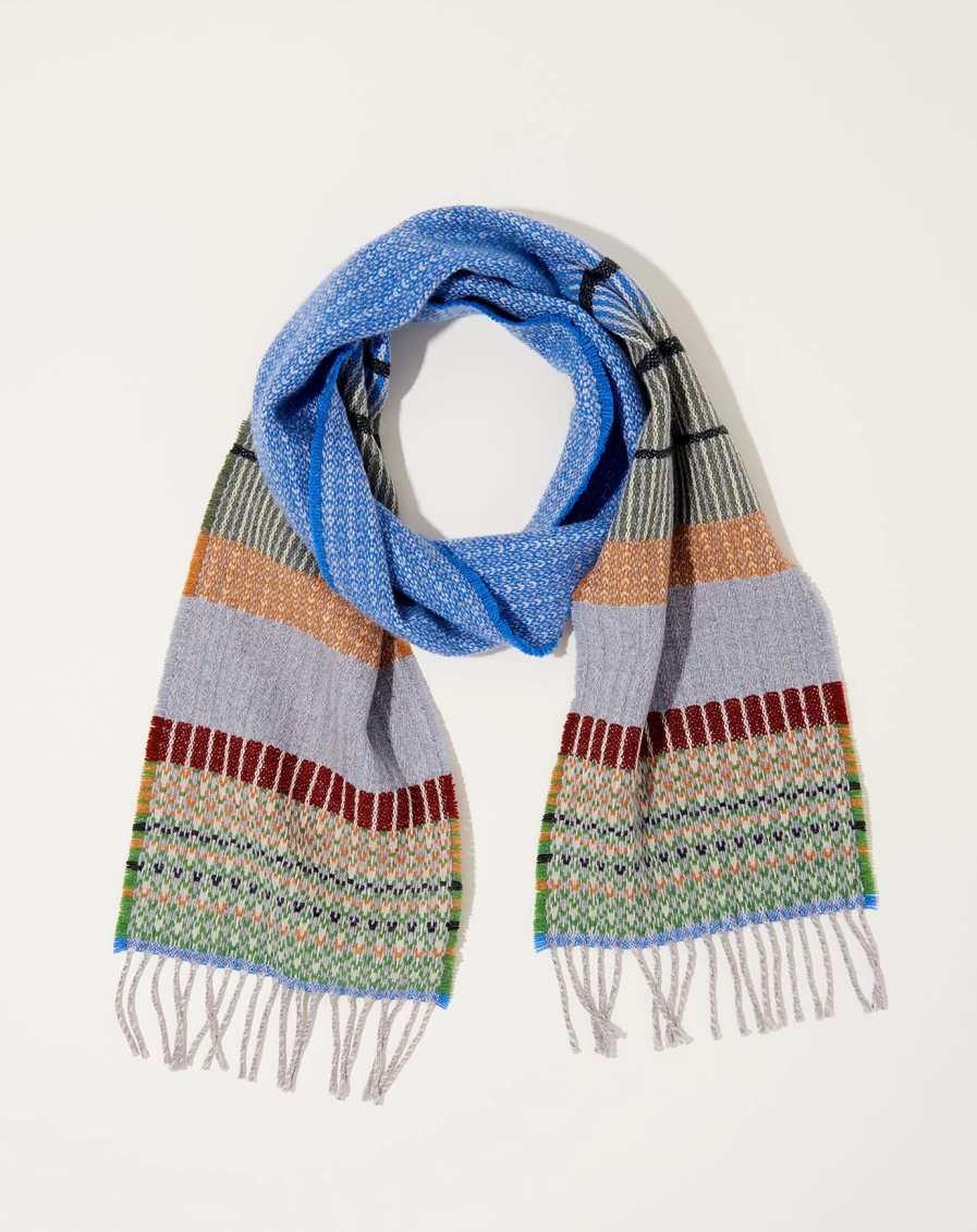 Wallace Sewell Blue Anouilh Scarf - Lightweight Diffusion Wrap - Luxury Fashion Accessory