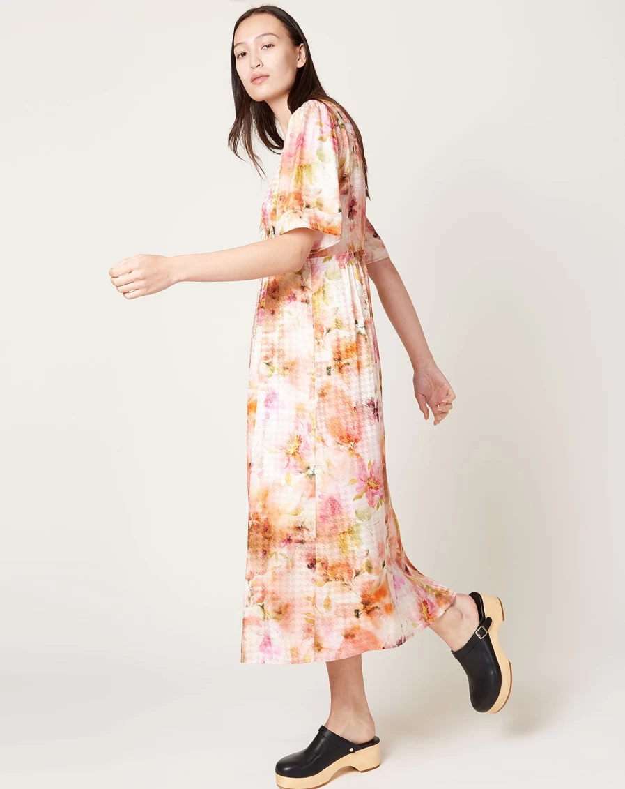 Raquel Allegra Floral Garden Dress - Bloom Print Summer Maxi Dress for Women
