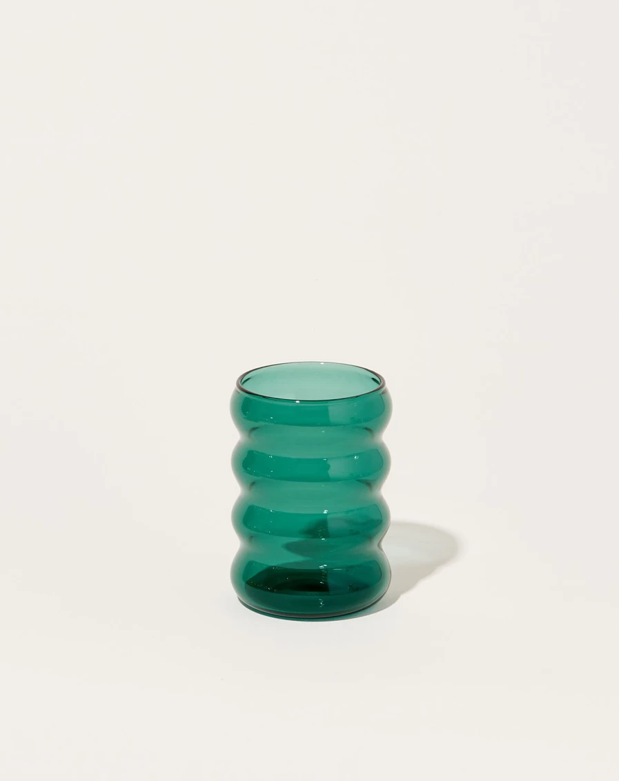 Sophie Lou Jacobsen Teal Small Ripple Cup - Handmade Ceramic Drinking Mug
