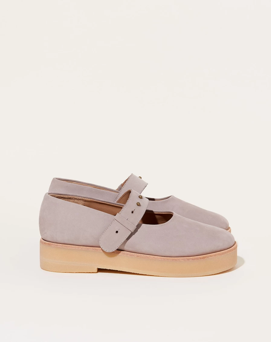 Lauren Manoogian Gris Raw Stud Leather Shoes