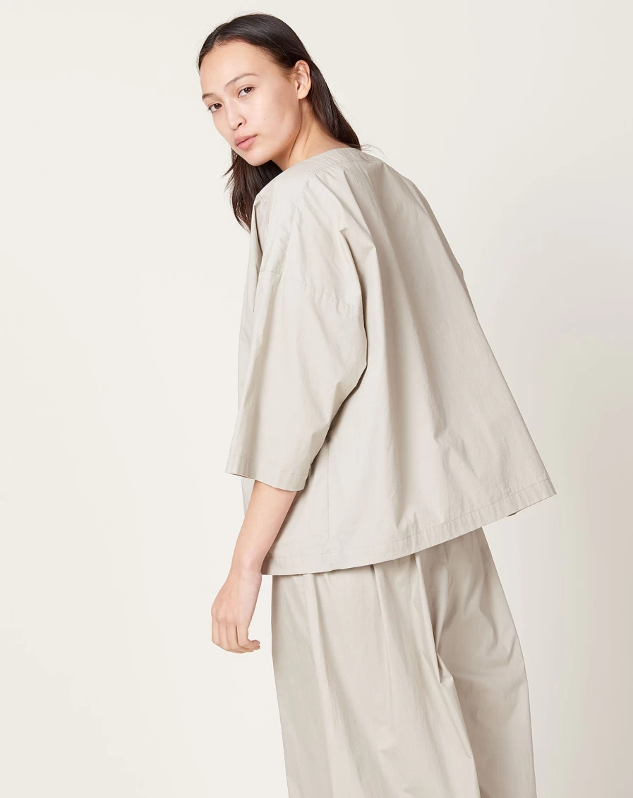 Black Crane Stone Color Boat Neck Top for Women - Elegant Loose Fit T-Shirt