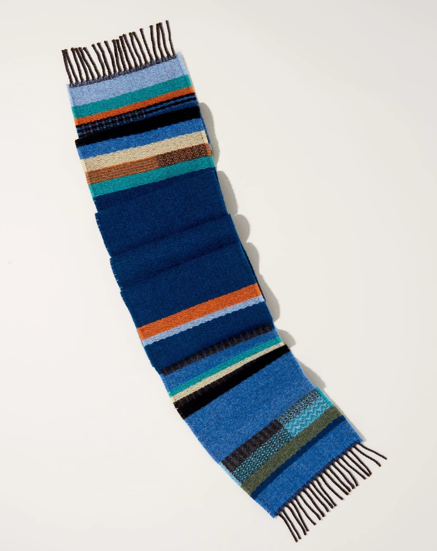 Wallace Sewell Blue Darland Scarf - Luxury Wool Wrap for Women & Men