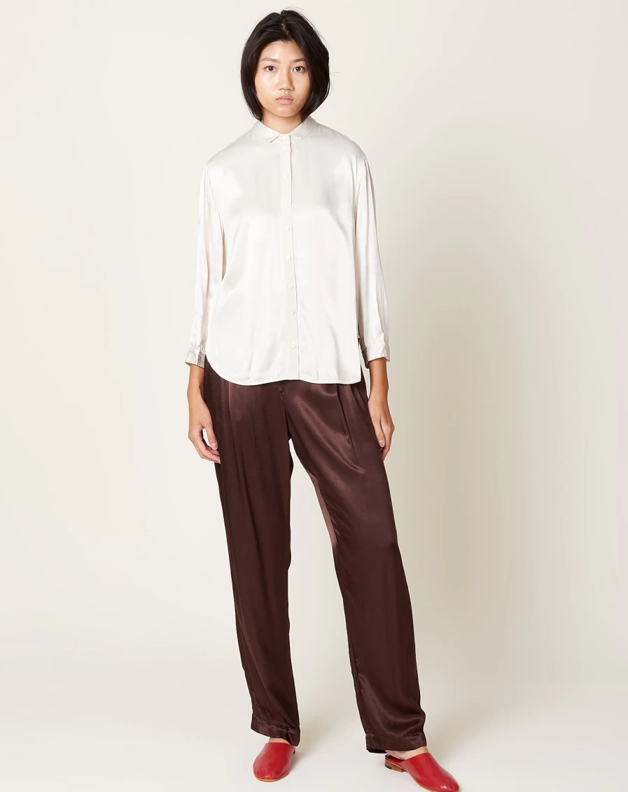 Raquel Allegra Lauren Dirty White Blouse - Women's Stylish Top