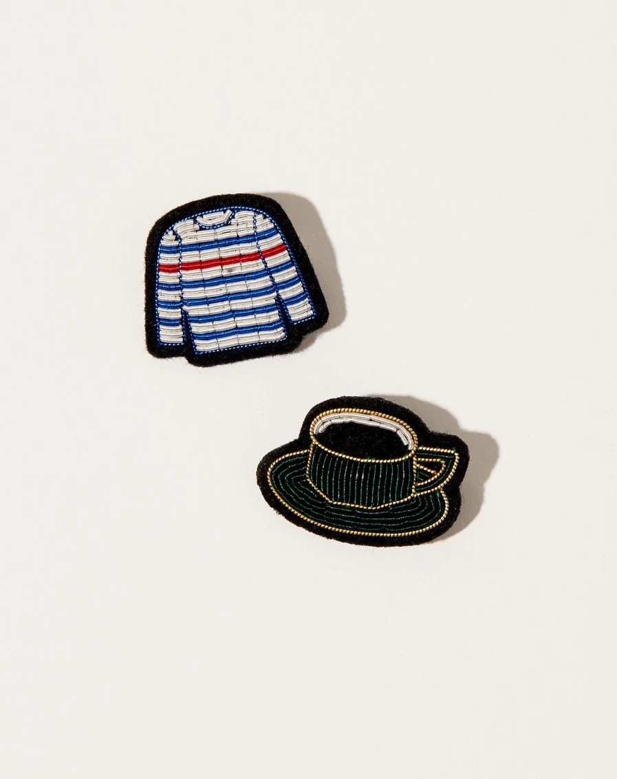 "Macon Et Lesquoy Frenchy Graphic T-Shirt Pin - Vintage Inspired Fashion Accessory"
