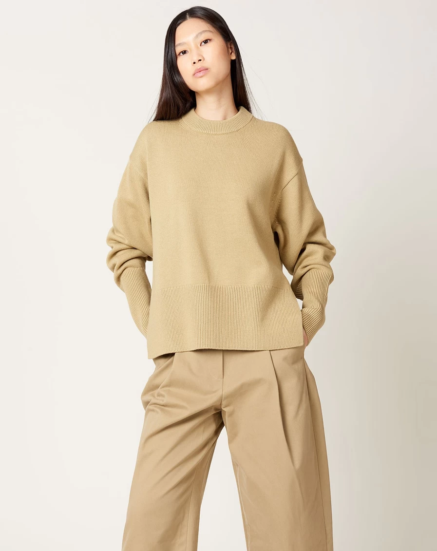 Studio Nicholson Pelle Merino Cotton Crewneck Sweater in Corn