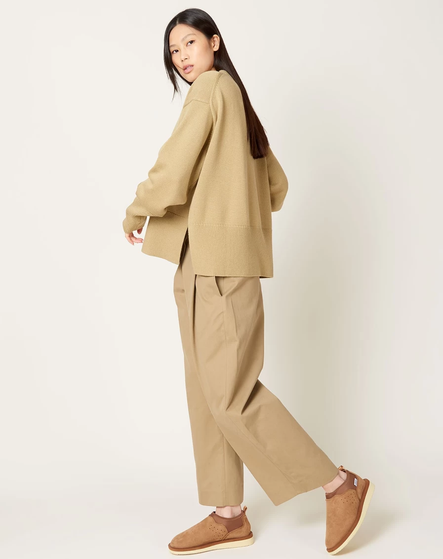 Studio Nicholson Pelle Merino Cotton Crewneck Sweater in Corn