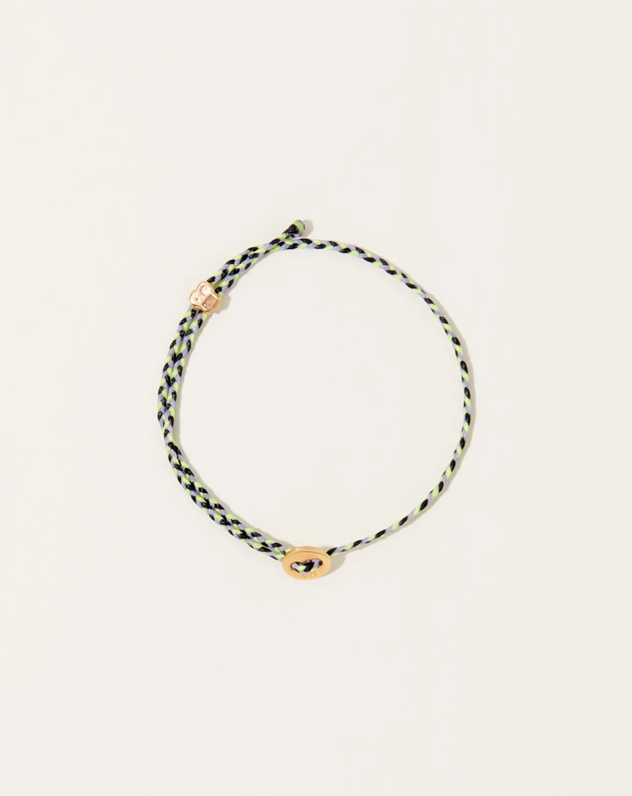 SCOSHA Neon Yellow & Lavender Signature Slider Adjustable Bracelet