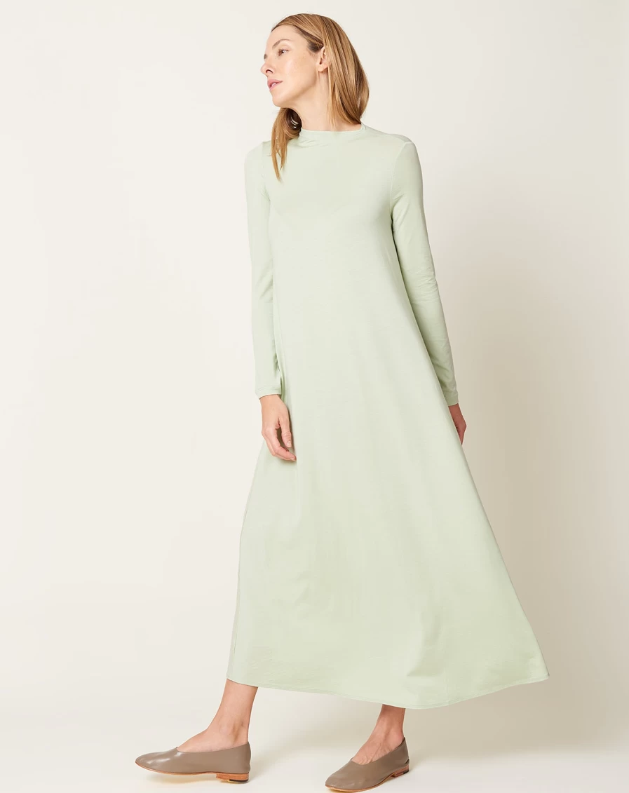 Babaco Women's Mint Green Relaxed Fit Jersey Dress - Soft Casual Summer Dress