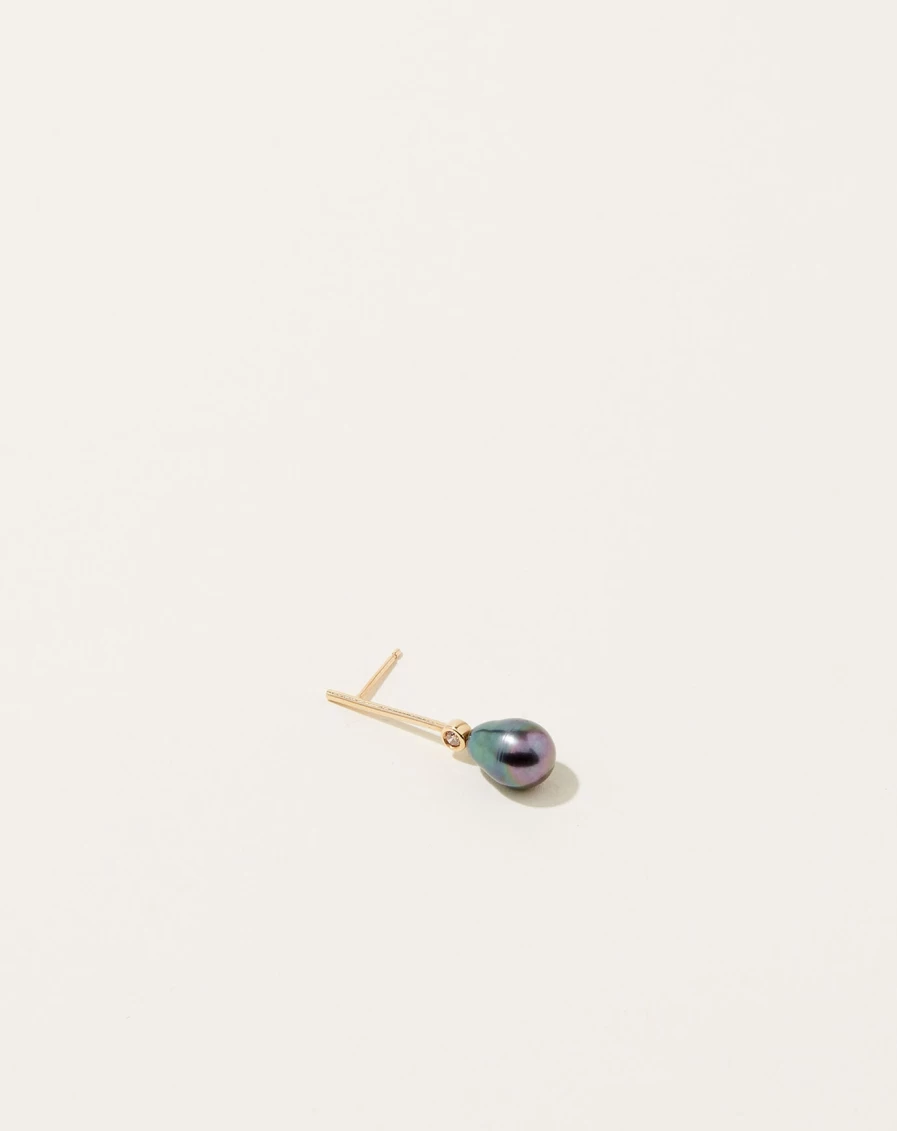 Quarry Peacock Abbey Earrings - Elegant Peacock Feather Dangle Earrings for Women