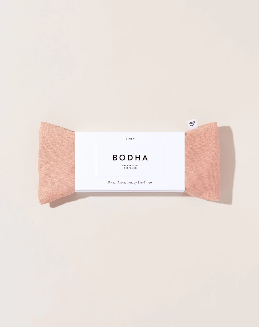 Bodha Blush Linen Aromatherapy Eye Pillow for Relaxation & Sleep