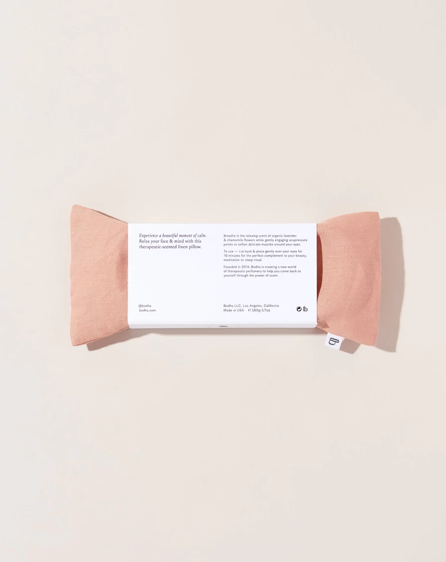 Bodha Blush Linen Aromatherapy Eye Pillow for Relaxation & Sleep