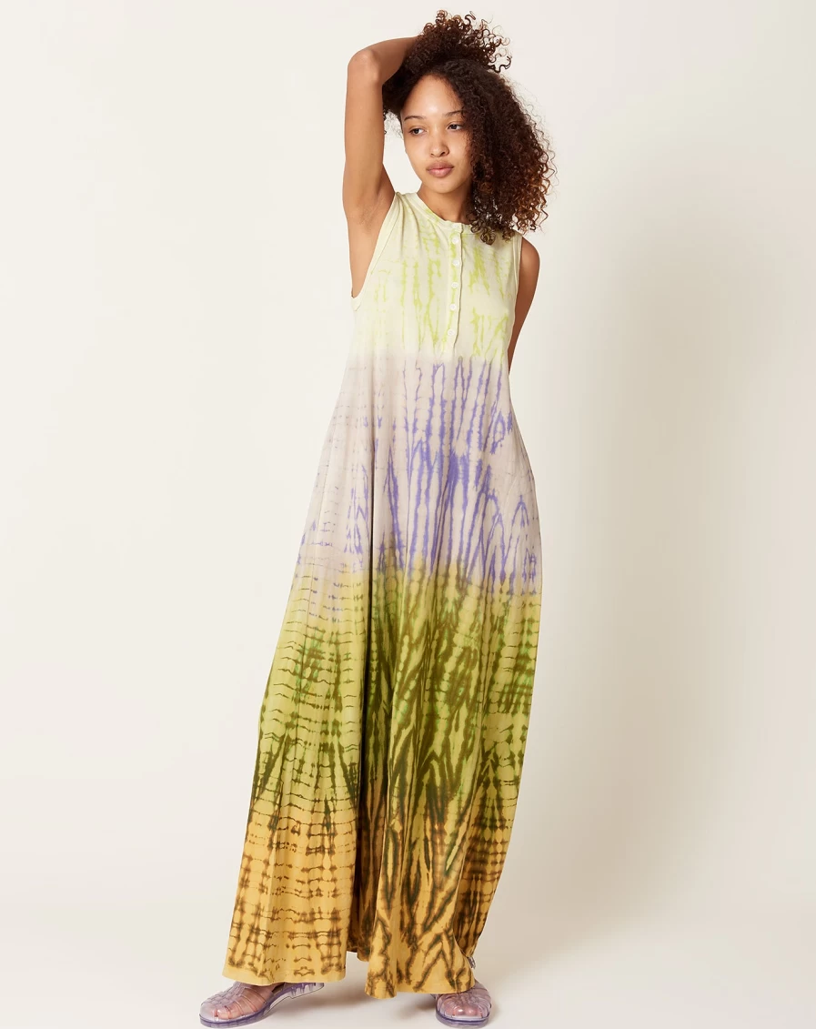 Raquel Allegra Moss Lavender Christy Dress with Sleeves