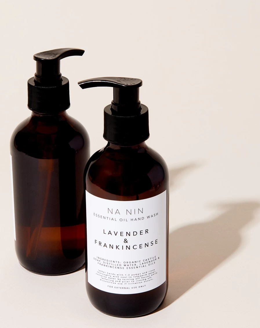 Na Nin Lavender & Frankincense Essential Oil Hand Wash - Natural Aromatherapy Soap for Relaxation & Skin Care