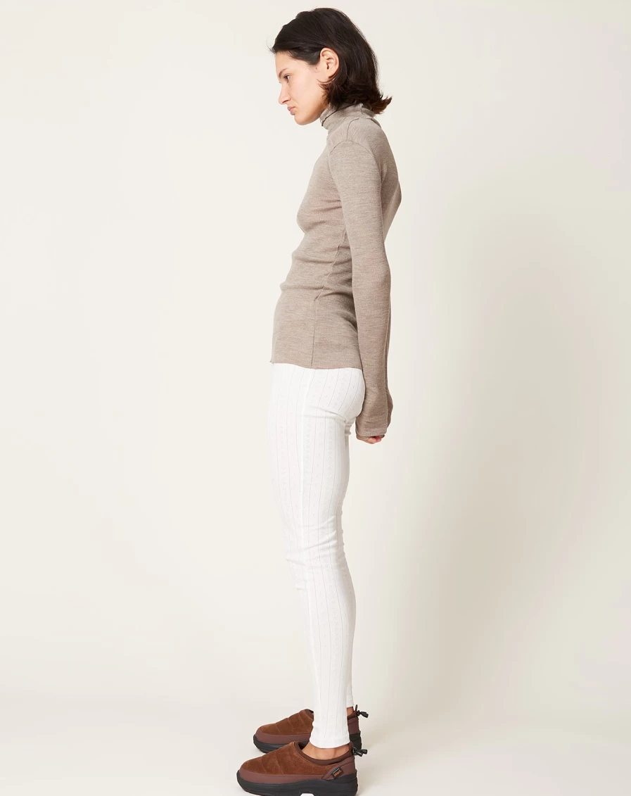 Skall Studio Edie Leggings in Off White - High-Waisted Yoga Pants for Women