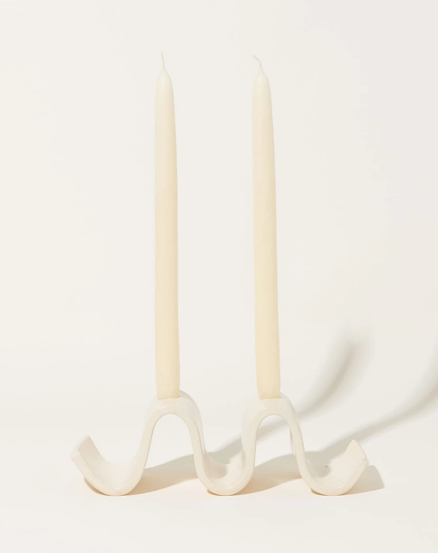 SIN Wyn White Candelabra - Elegant Decorative Candle Holder for Home & Wedding