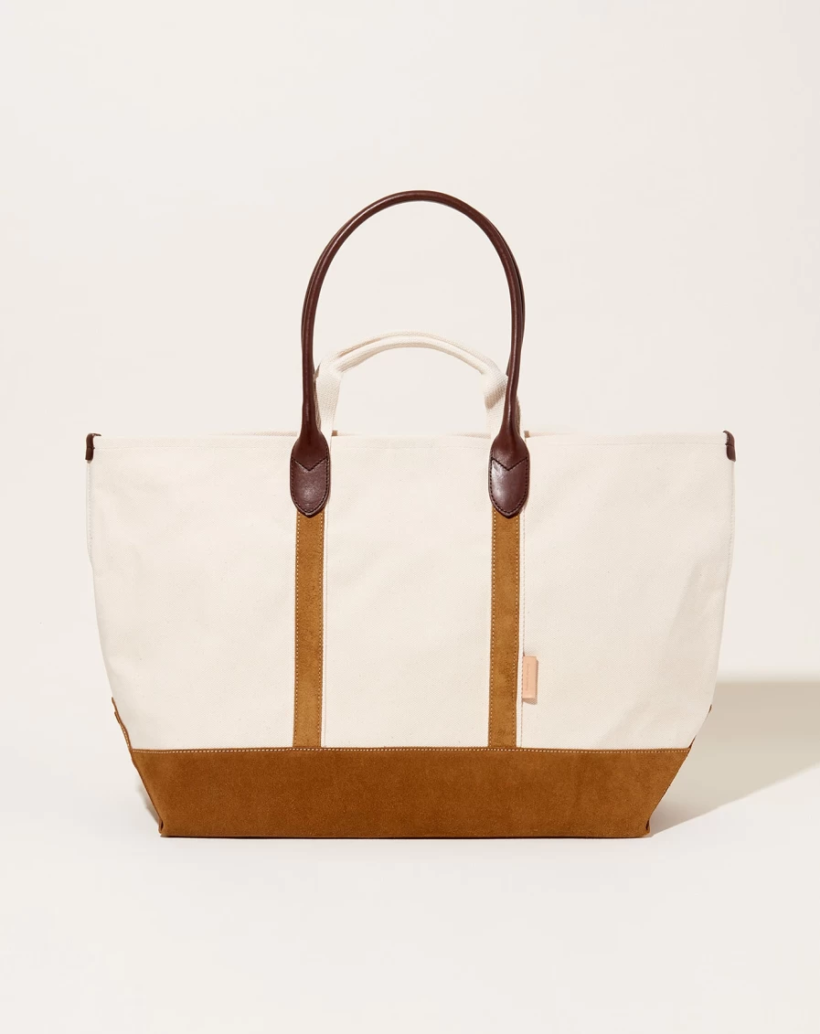 Hender Scheme Camel Suede Leather Campus Handle Tote Bag Large