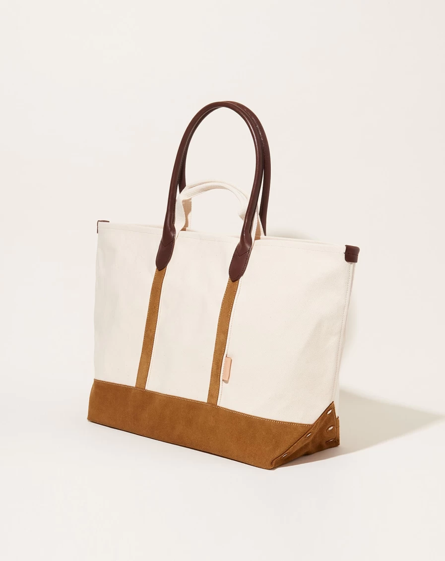 Hender Scheme Camel Suede Leather Campus Handle Tote Bag Large