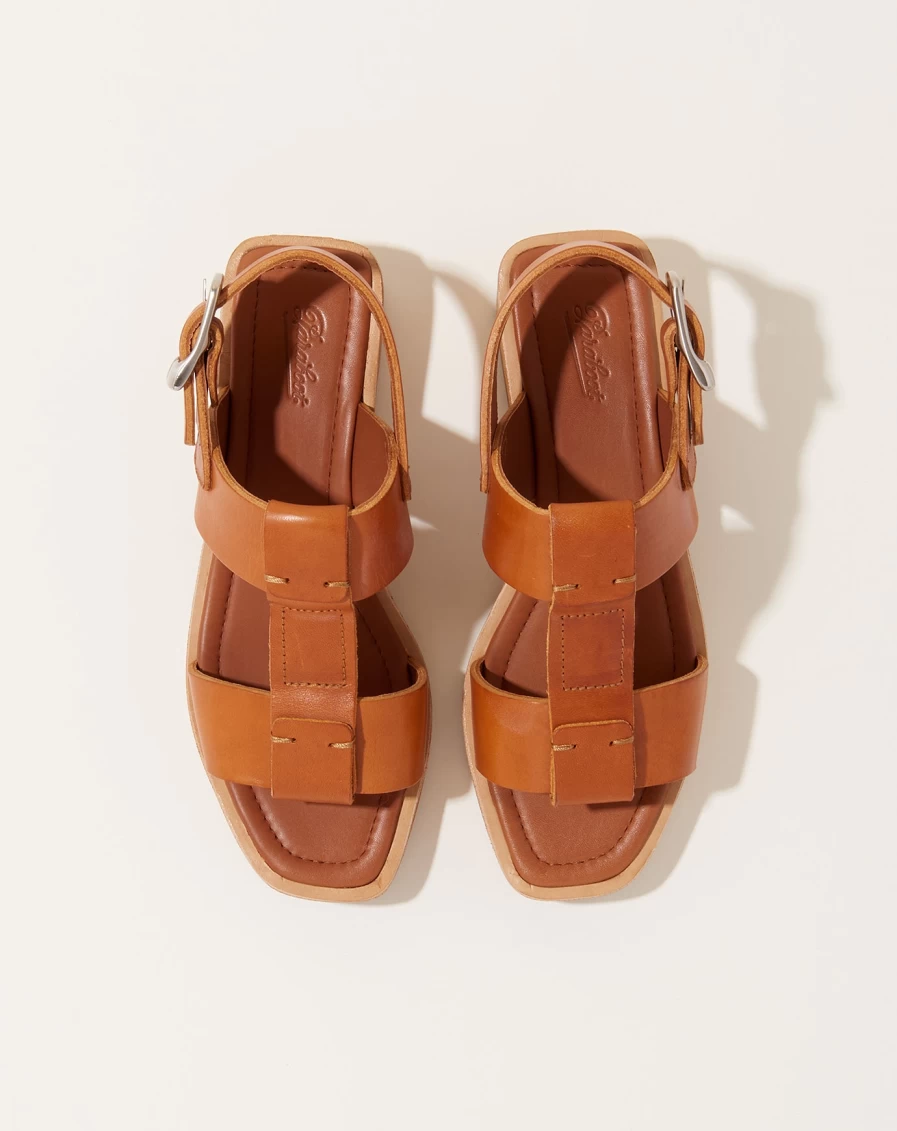 Paraboot Tilia Vegetal Tan Leather Sandals for Men – Classic Comfortable Design