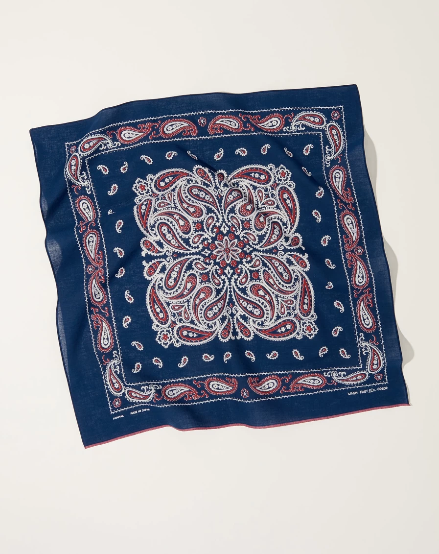 Kapital Navy Dolphin Dance Bandana - Japanese Streetwear Fashion Scarf
