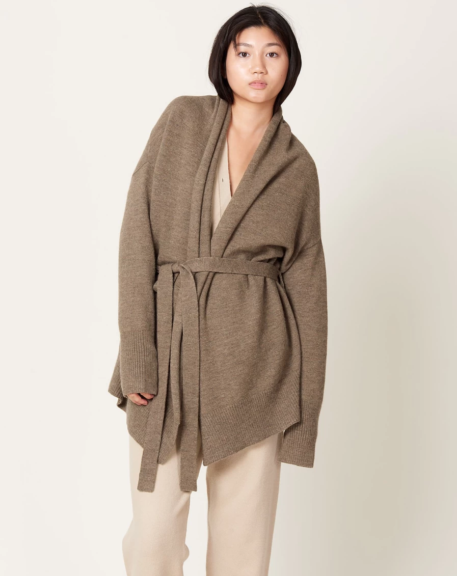 Lauren Manoogian Mushroom Slouch Cardigan - Soft Oversized Knit Sweater