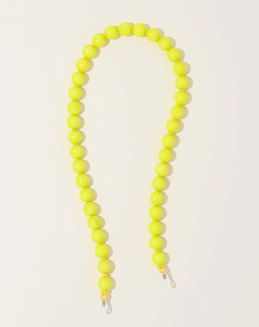 Ina Seifart Neon Yellow Big Eyeglass Chain - Stylish & Durable Brillenkette for Eyewear