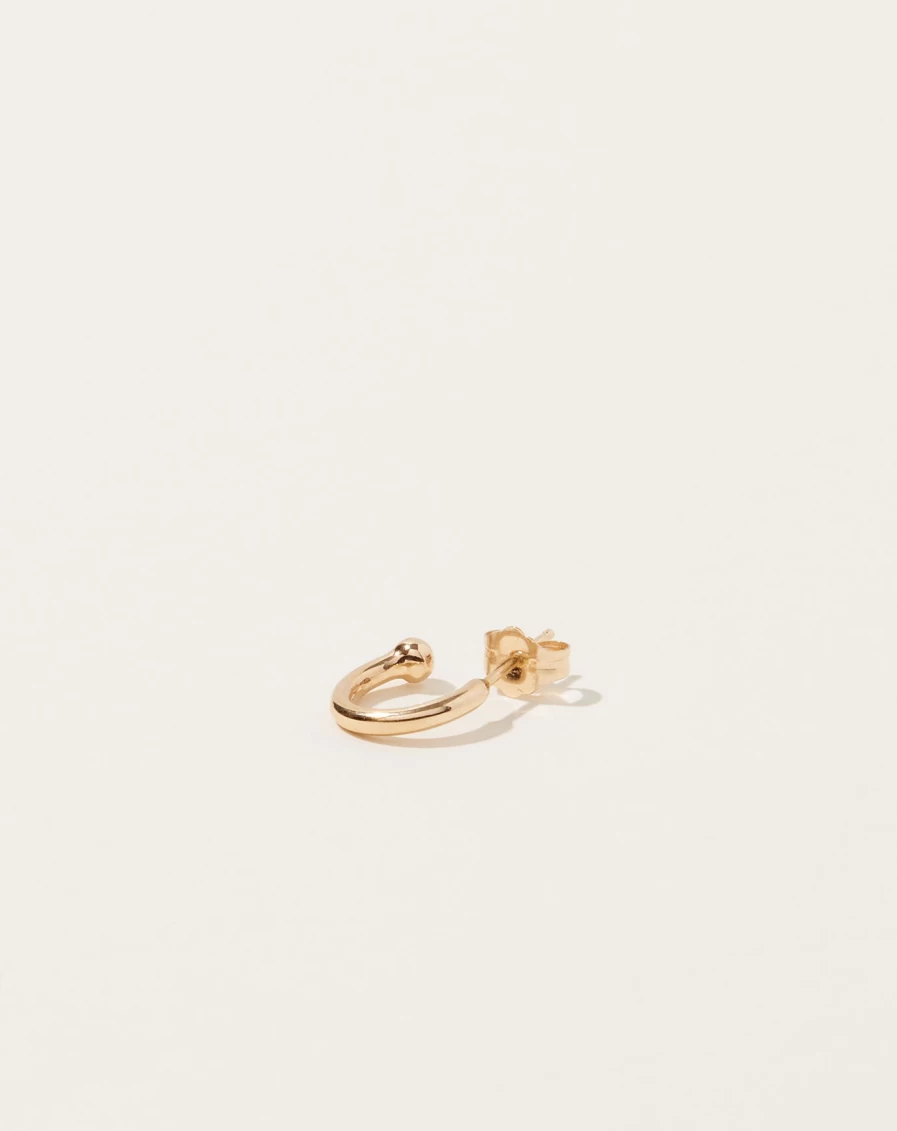 SCOSHA Gold Huggie Hoop Earrings - Minimalist 14K Gold Huggies for Women