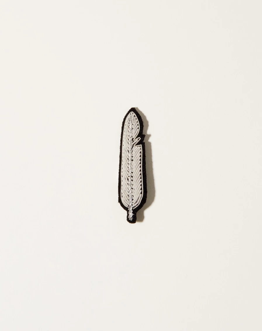 Macon Et Lesquoy Sterling Silver Feather Brooch Pin - Elegant Jewelry Gift