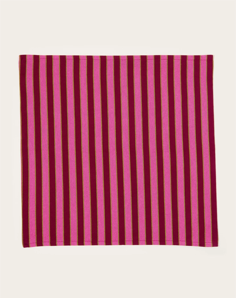 Dusen Dusen Paprika Herb Stripe Napkin - Stylish Printed Table Linens for Dining & Decor