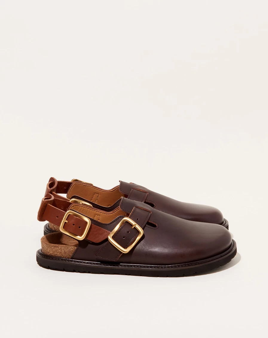Hender Scheme Dark Brown Chameleon Crog Leather Sneakers