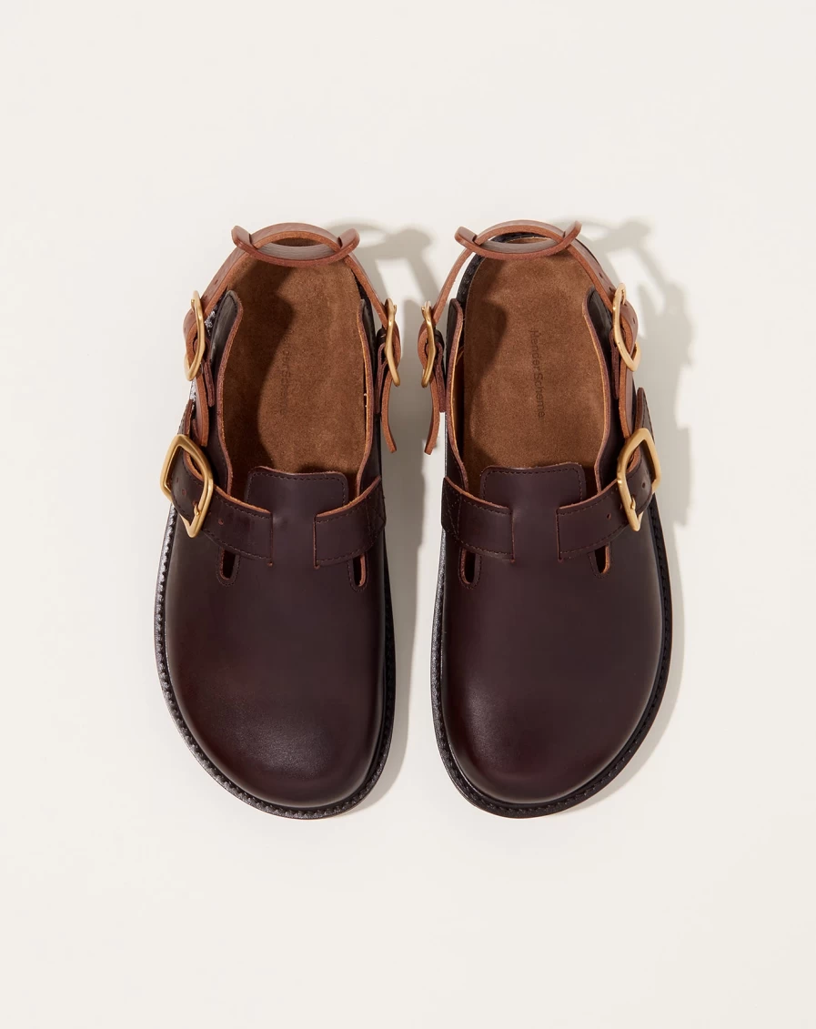 Hender Scheme Dark Brown Chameleon Crog Leather Sneakers