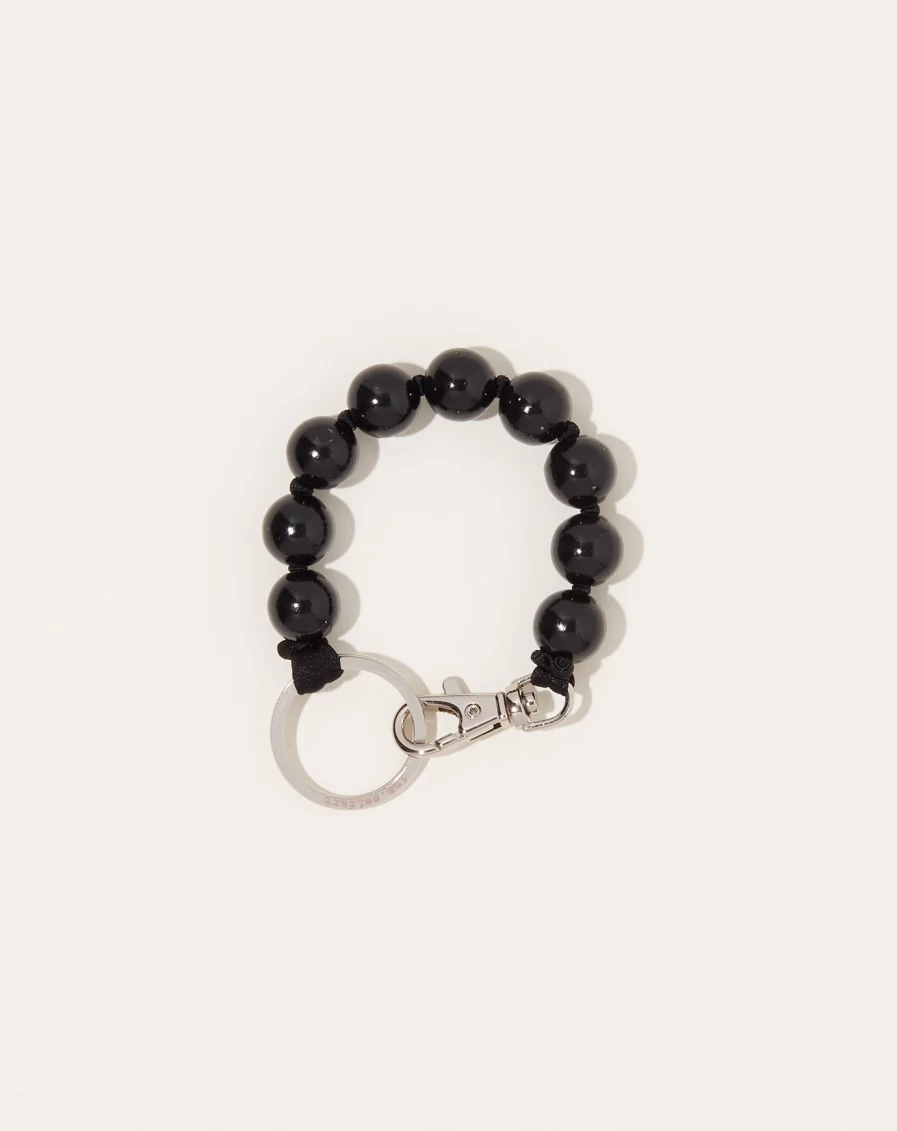 Ina Seifart Big Perlen Short Keyholder - Stylish Black Keychain for Women