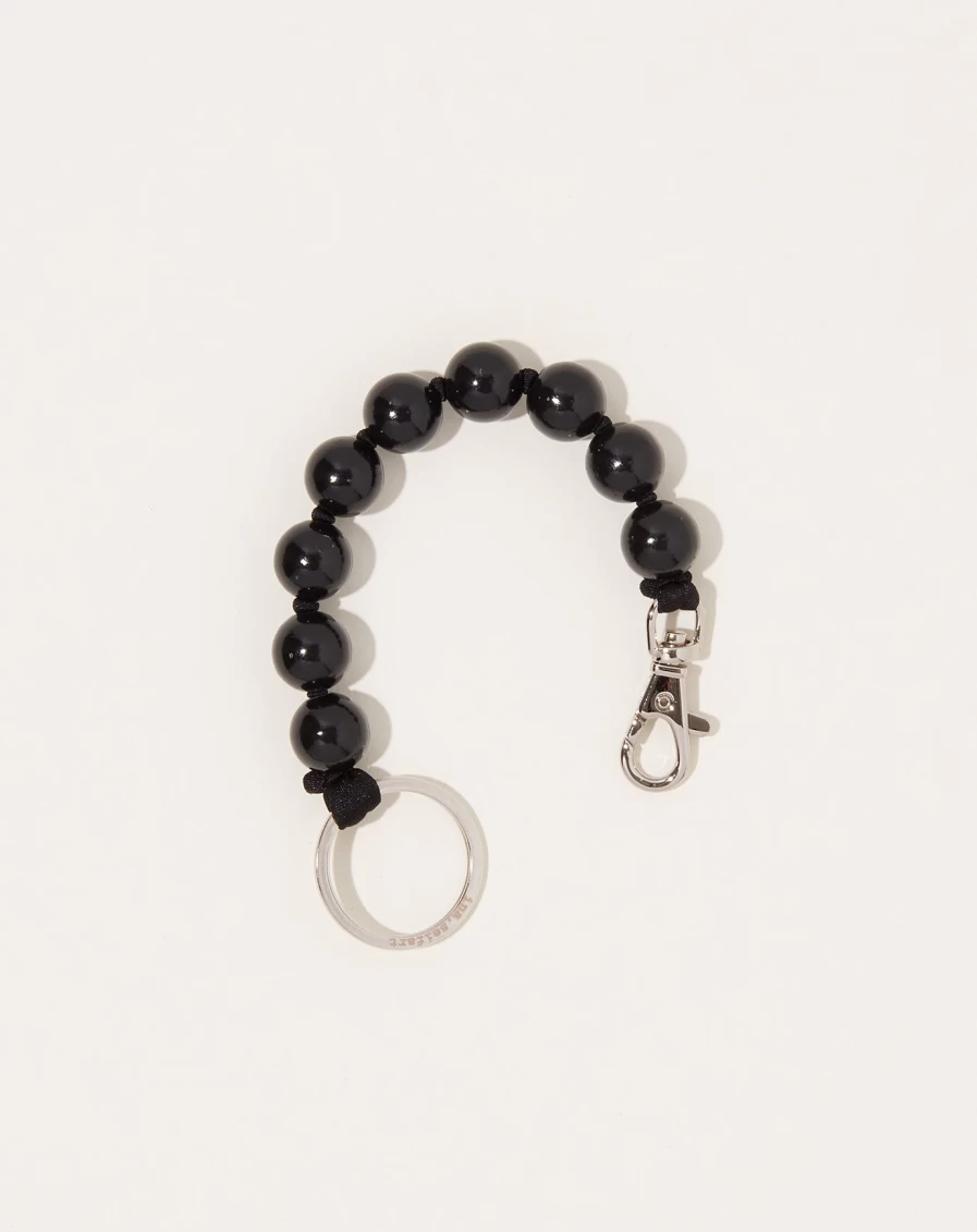 Ina Seifart Big Perlen Short Keyholder - Stylish Black Keychain for Women