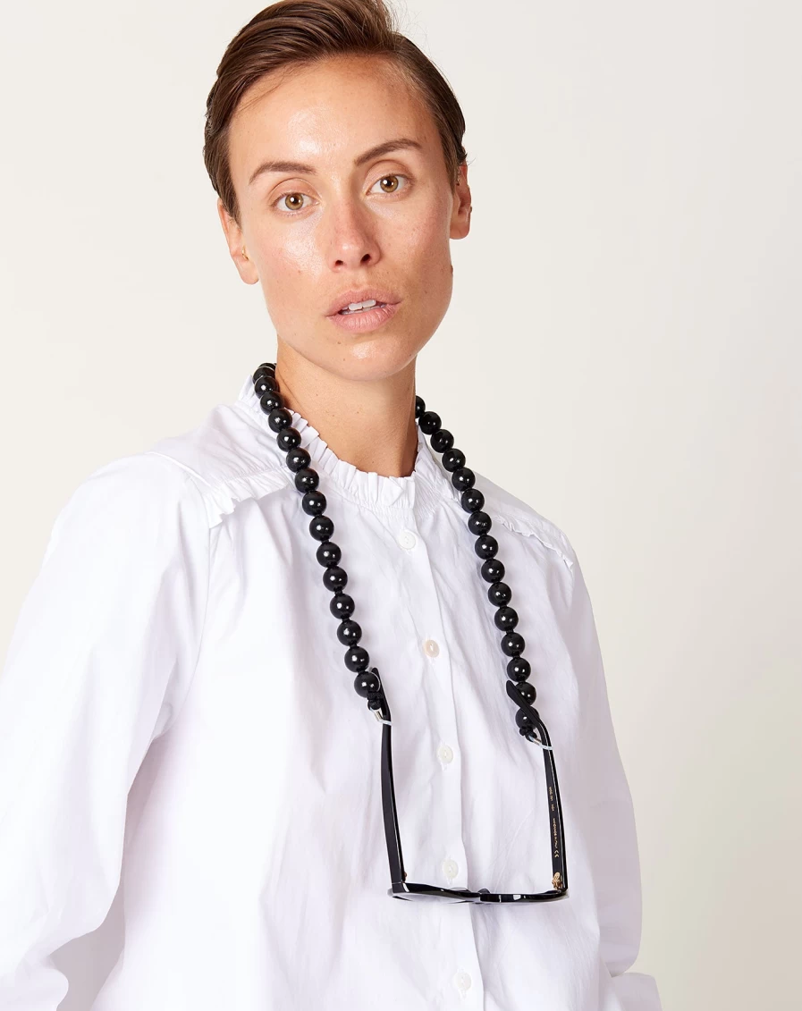 Ina Seifart Black Big Eyeglass Chain - Stylish Brillenkette for Glasses Accessories