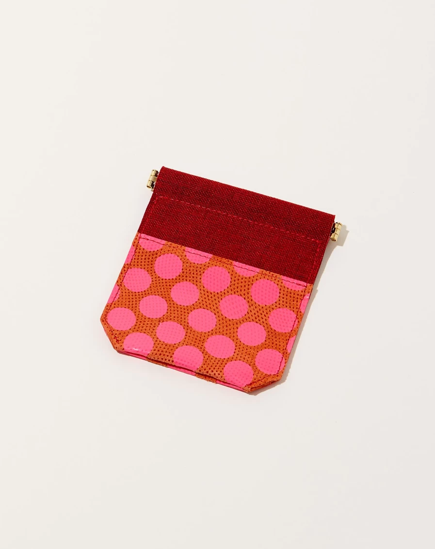 Carmine Neon Pink Eco Leather Mini Pouch - Compact & Stylish Women's Accessory