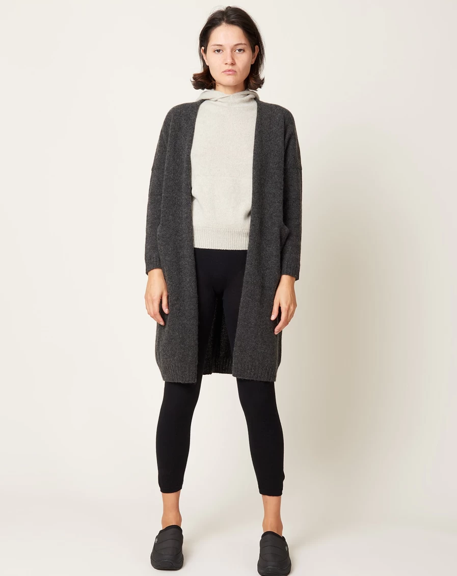 Eva Eva Charcoal Yak Wool Robe - Luxurious Soft Warm Bathrobe