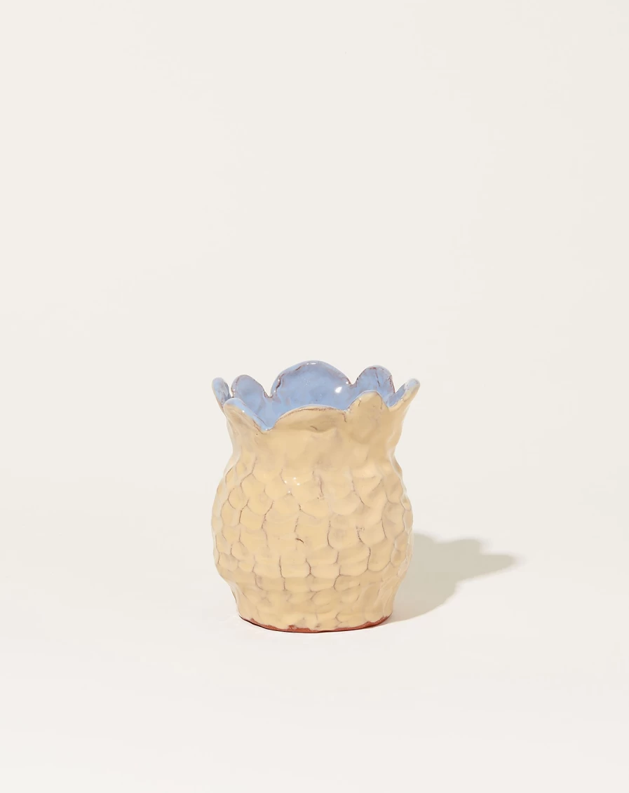 "Sean Gerstley Handcrafted Rawhide Bud Vase – Unique Decorative Home Accent"