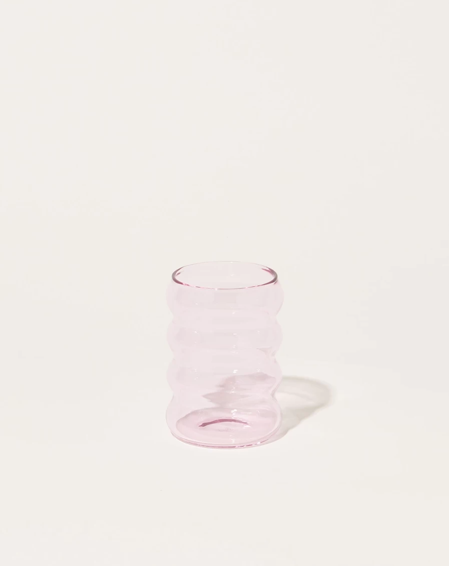 Sophie Lou Jacobsen Pink Small Ripple Cup - Handmade Ceramic Drinking Mug