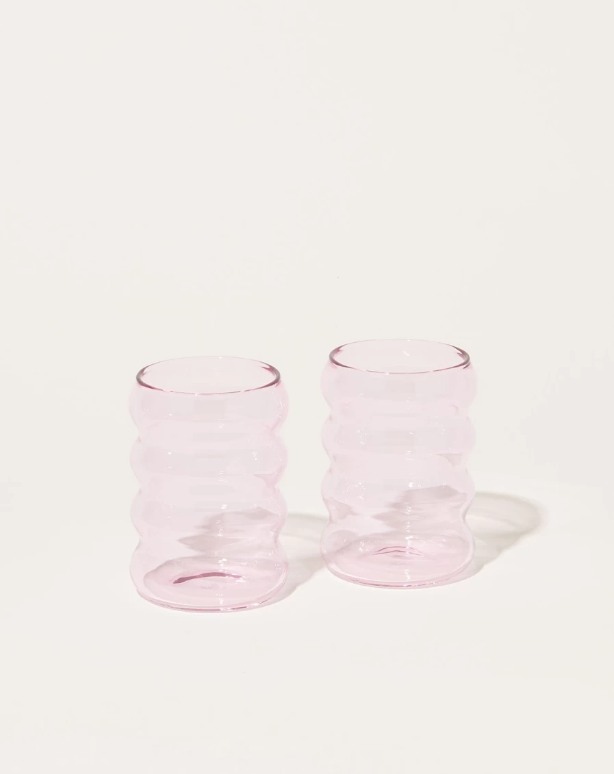 Sophie Lou Jacobsen Pink Small Ripple Cup - Handmade Ceramic Drinking Mug