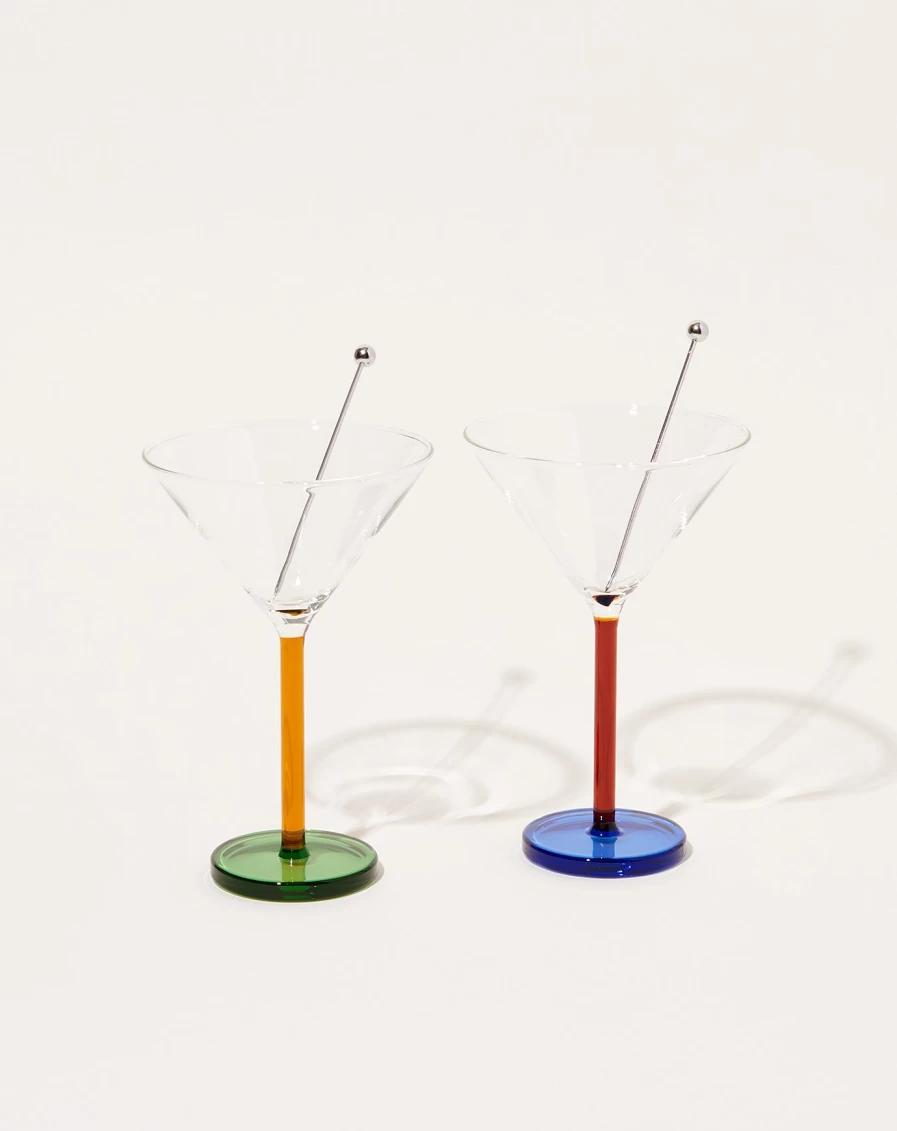 Sophie Lou Jacobsen Dizzy Piano Cocktail Set – Elegant Glassware for Drinks