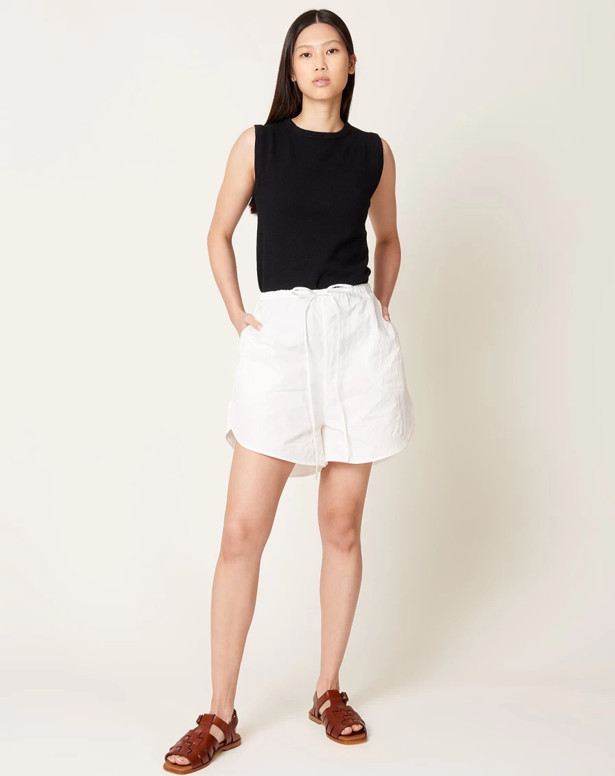 Lauren Manoogian White Wind Shorts – Lightweight Breezy Casual Shorts