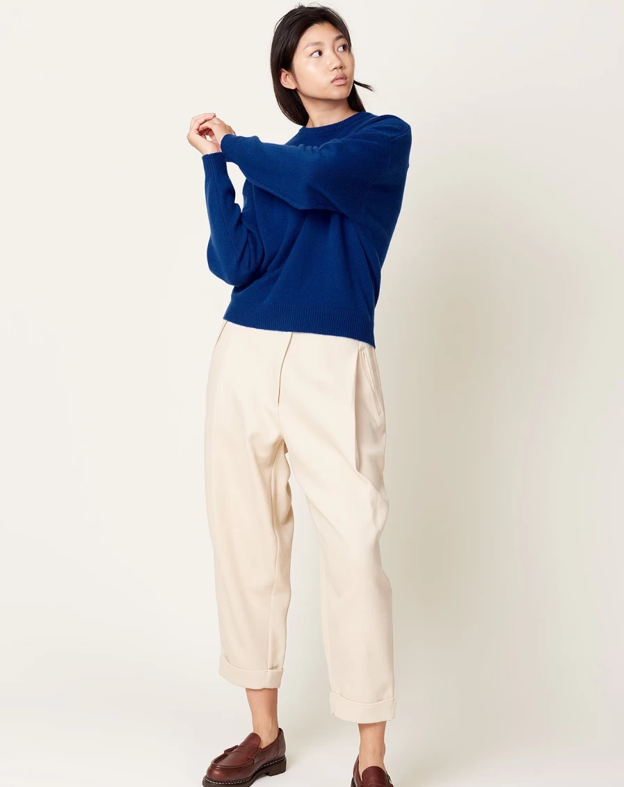 Demylee Artemis Blue Sweater | Women's Casual Knit Pullover