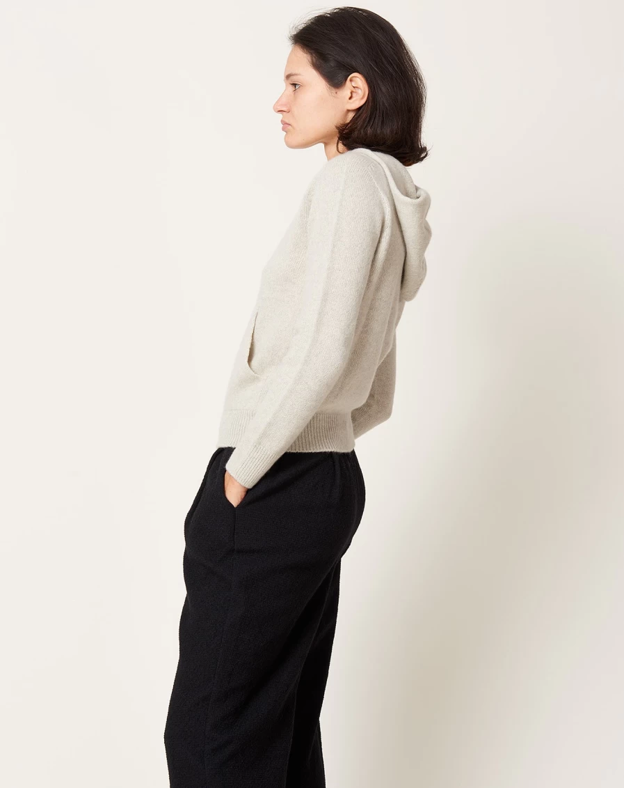 Eva Eva Light Gray Seamless Cashmere Parka Coat – Premium Women's Outerwear
