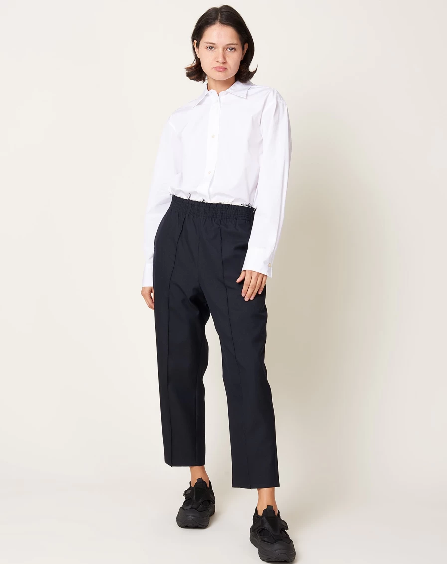 "Camiel Fortgens Women's Classic High-Waisted Grandma Pants in Black and Navy"