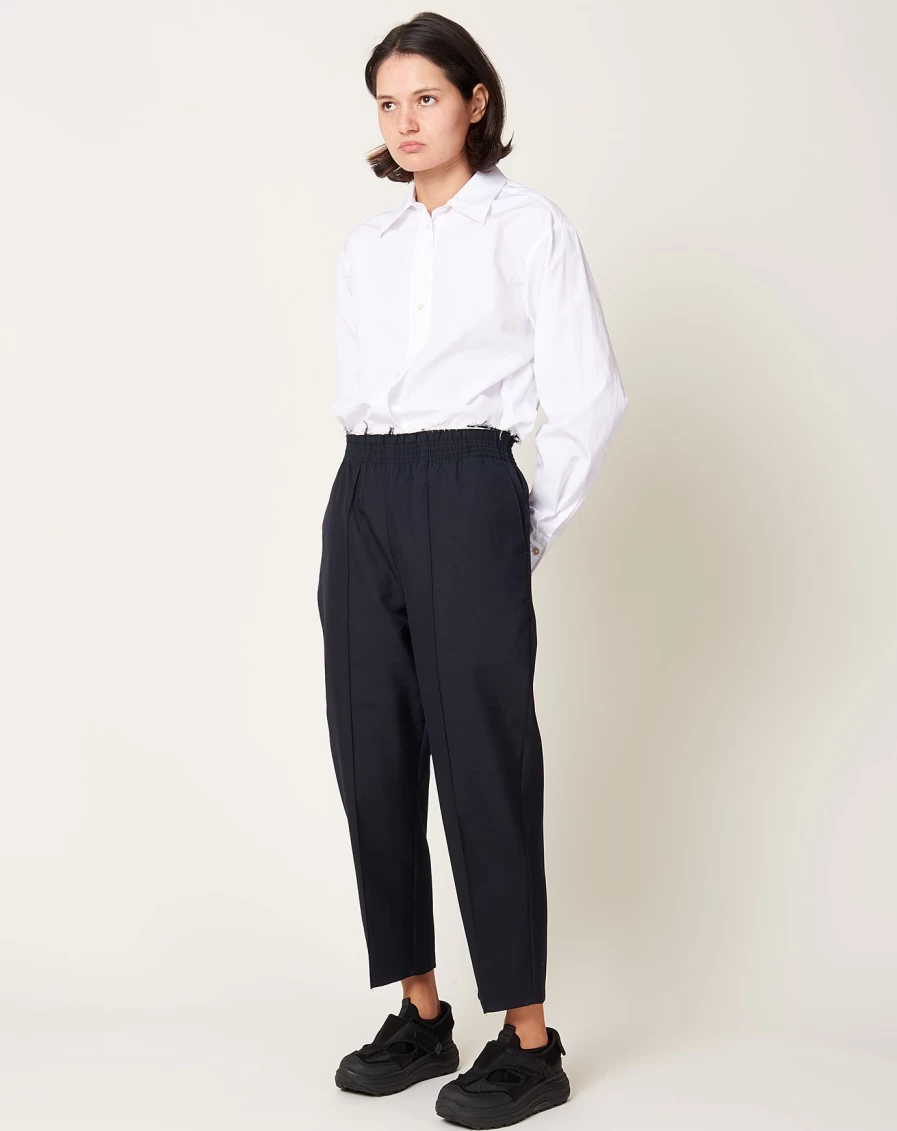 "Camiel Fortgens Women's Classic High-Waisted Grandma Pants in Black and Navy"