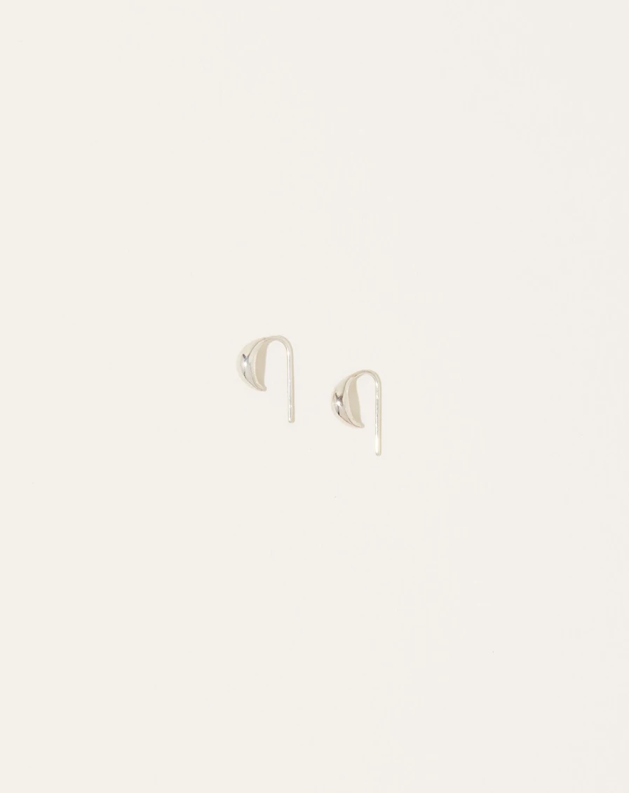 Quarry Silver Pilar Earrings - Elegant Sterling Silver Hoop Earrings for Women