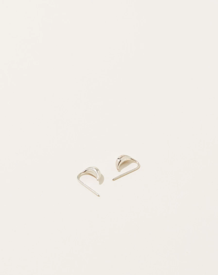 Quarry Silver Pilar Earrings - Elegant Sterling Silver Hoop Earrings for Women