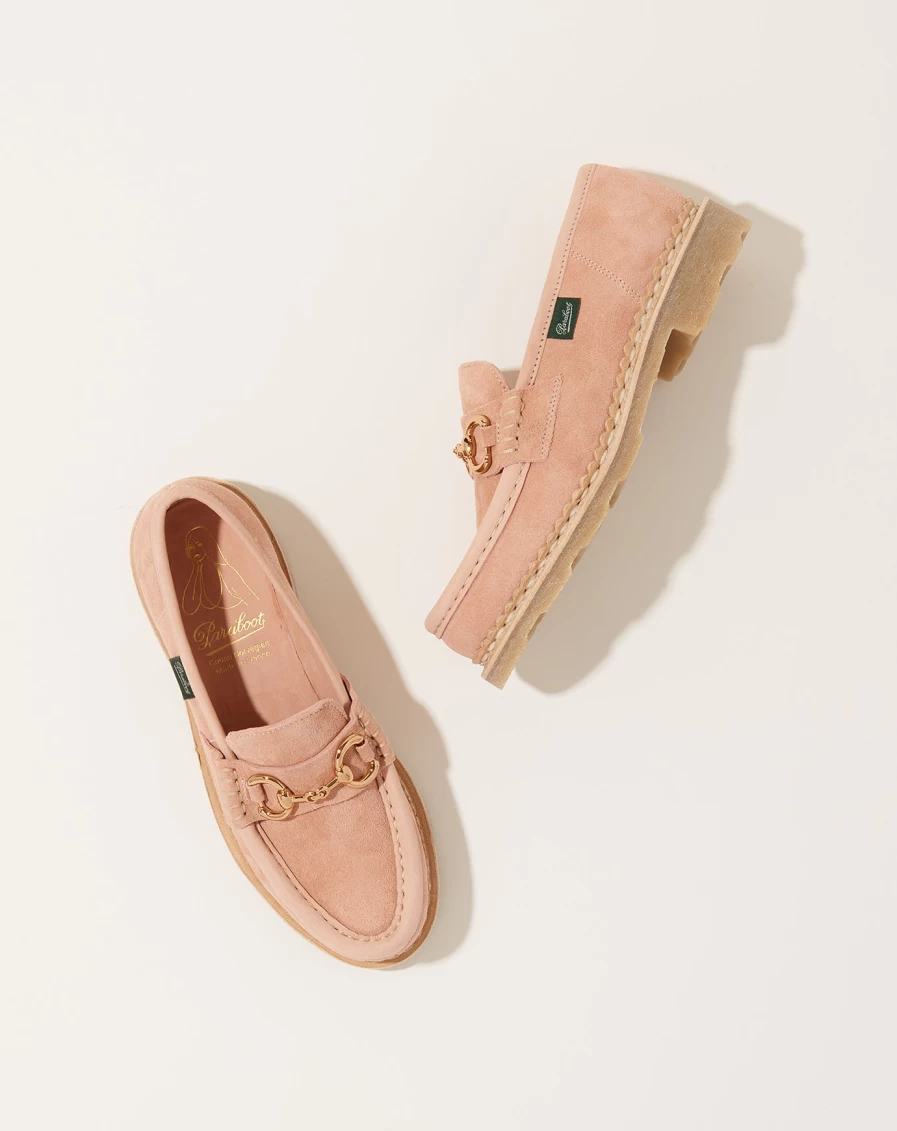 Paraboot Vincennes Velours Nude Leather Casual Shoes for Men