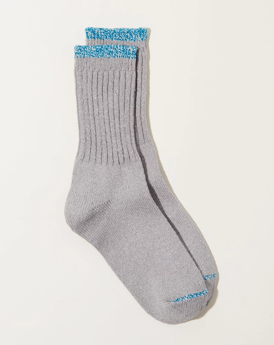 Nishiguchi Kutsushita Light Grey Silk Cotton Socks for Men & Women - Soft Breathable Comfort
